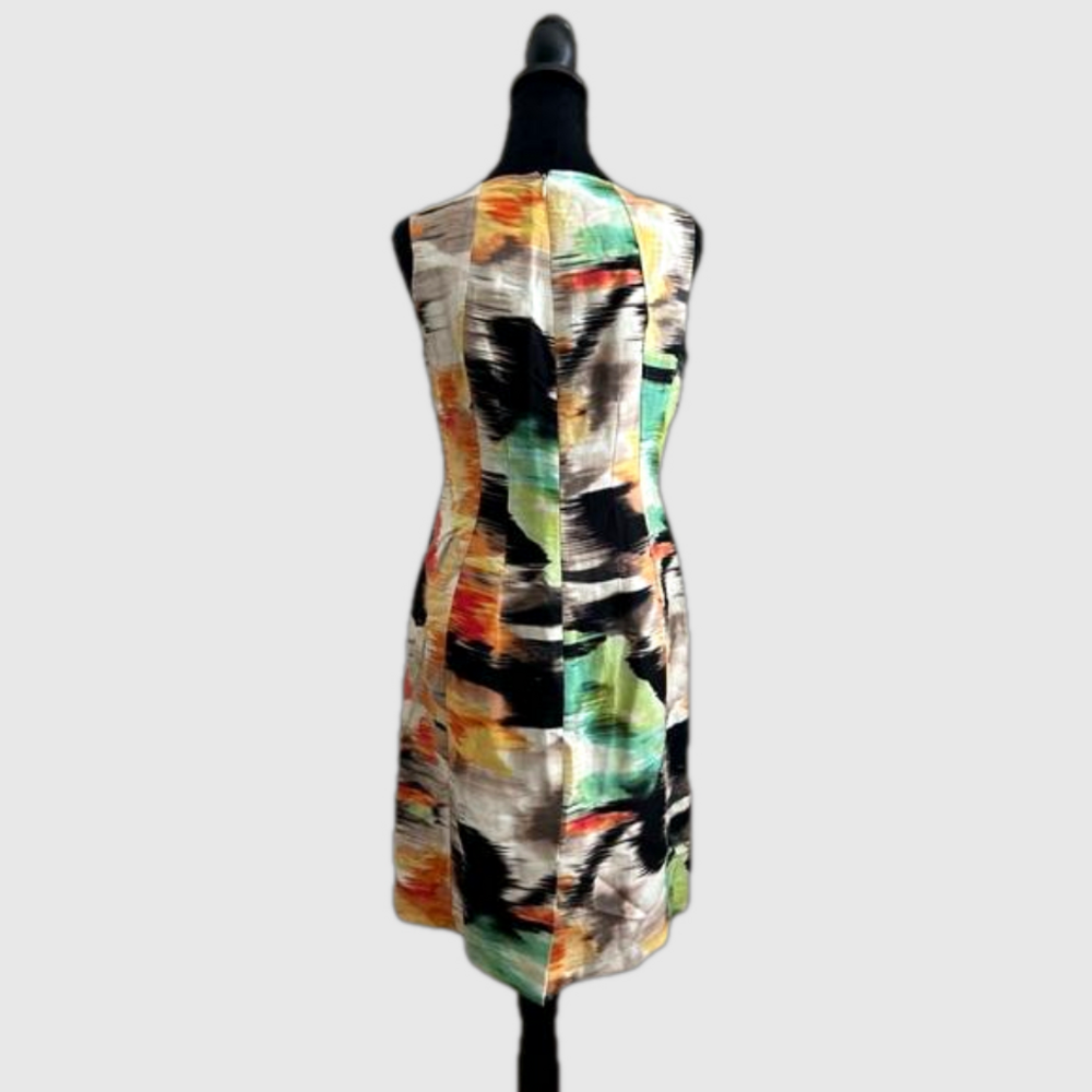 Calvin Klein Linen Scoop Neck Midi Dress 4 - Picture 3 of 11